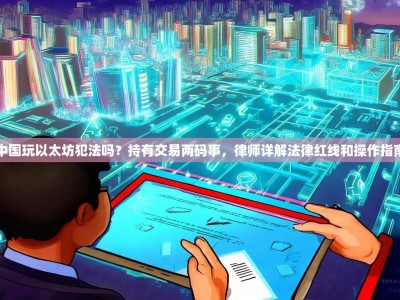 中国玩以太坊犯法吗？持有交易两码事，律师详解法律红线和操作指南