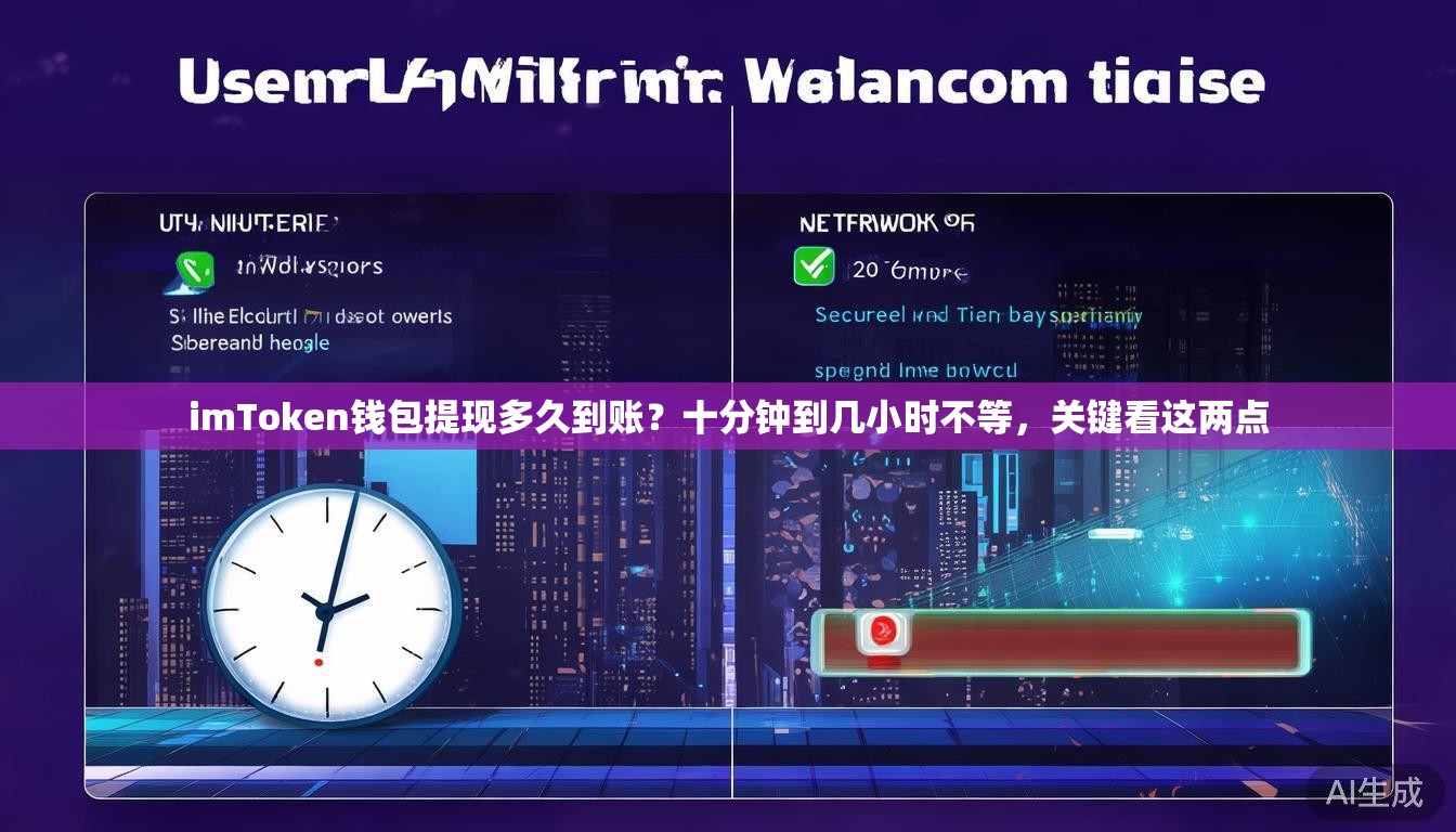 imToken钱包提现多久到账？十分钟到几小时不等，关键看这两点